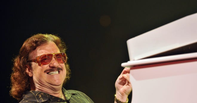Billy Powell, keyboardist for Lynyrd Skynyrd performs at the Jacksonville Veterans Memorial Arena during the Rowdy Frynds Tour June 14, 2008. [The Florida Times-Union, Will Dickey]