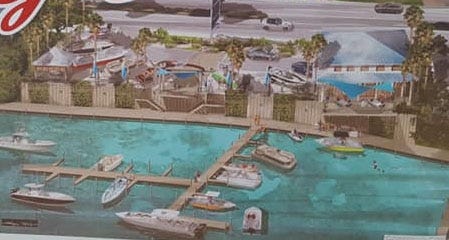 A rendering of the Gregg Orr Marina shows what the docks are expected to look like when construction is complete in January 2020. [CONTRIBUTED PHOTO]