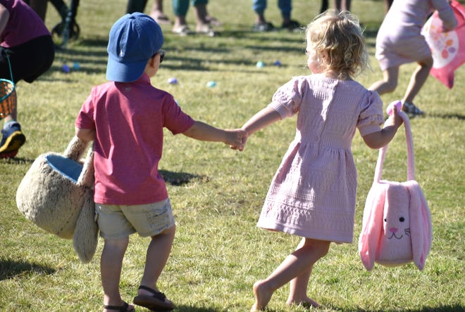 Children came out by the hundreds for the annual Easter Egg Hunt at Morgan Sports Center on Saturday. There were 12,000 plastic eggs filled with candy and prizes divided among all the fields for the various age groups.