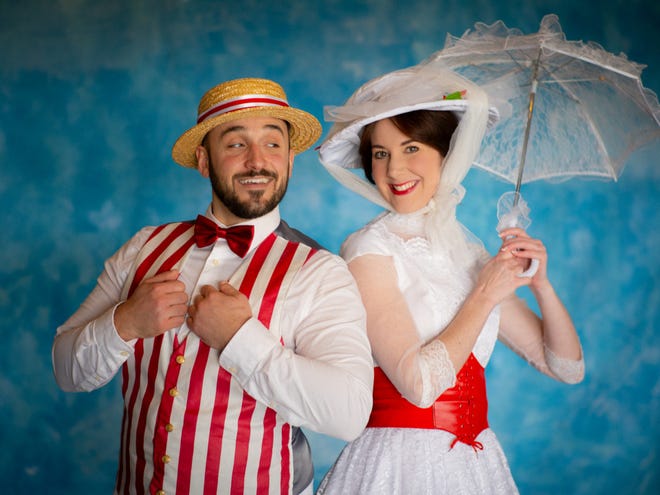 Vincent Pelligrino as Burt, and Hillary Marshall as Mary Poppins.